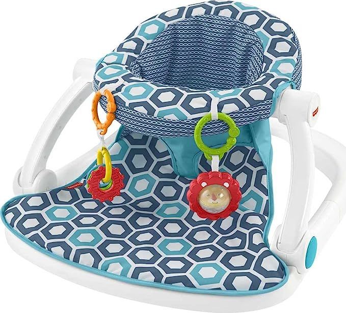 Fisher-Price Portable Baby Chair, Sit-Me-Up Floor Seat with 2 Removable Toys & Washable Seat Pad,... | Amazon (US)