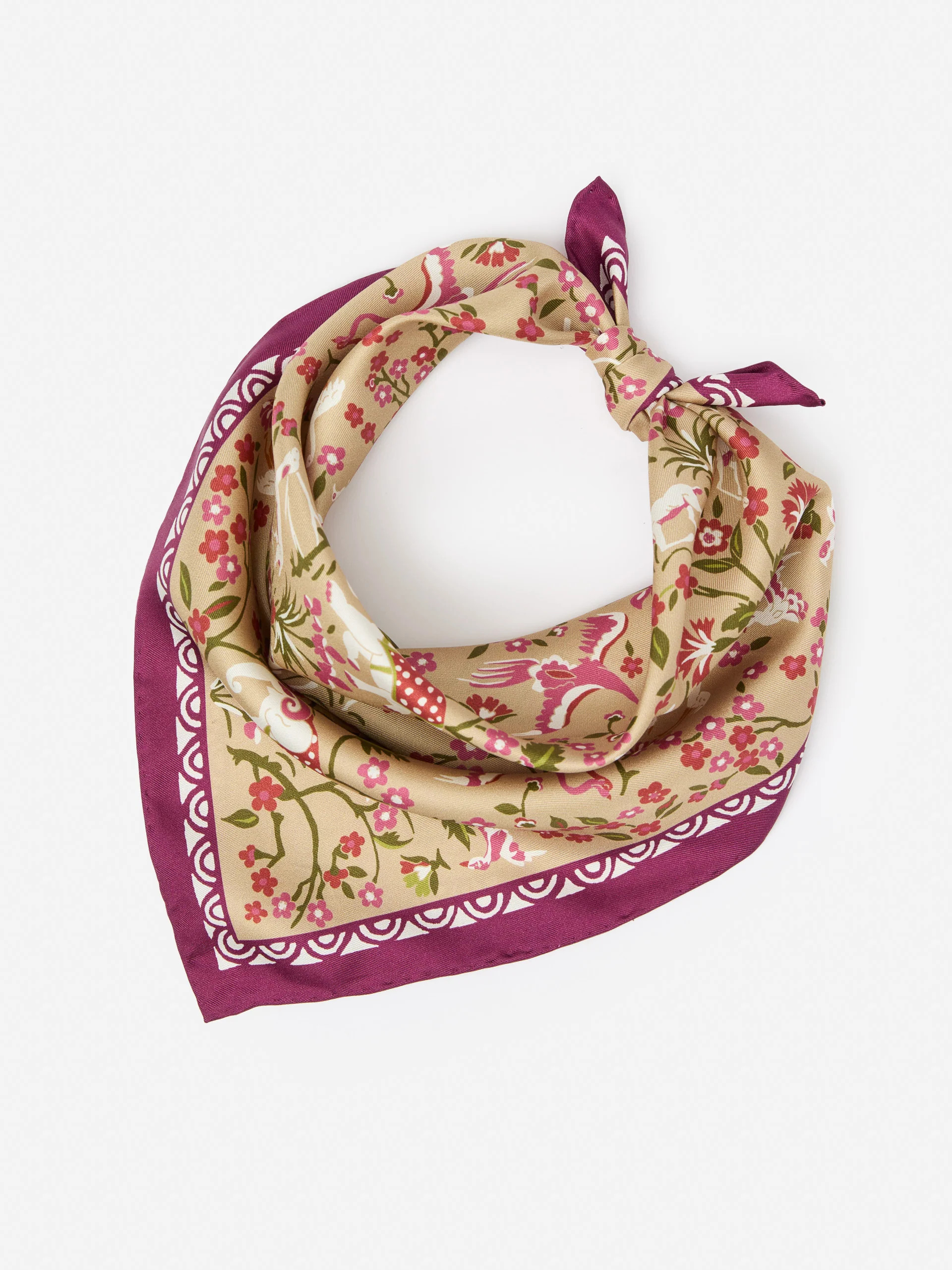 Nikka Silk Scarf in Country Garden Square | J.McLaughlin