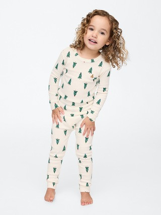 babyGap Organic Brushed Cotton Holiday PJ Set | Gap (US)