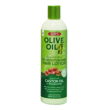 ORS Olive Oil Incredibly Rich Oil Moisturizing Hair Lotion, Strengthening, All Hair Types, 12.5 fl.oz. | Walmart (US)