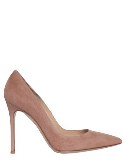 GIANVITO ROSSI - 100MM SUEDE PUMPS - LUISAVIAROMA | Luisaviaroma