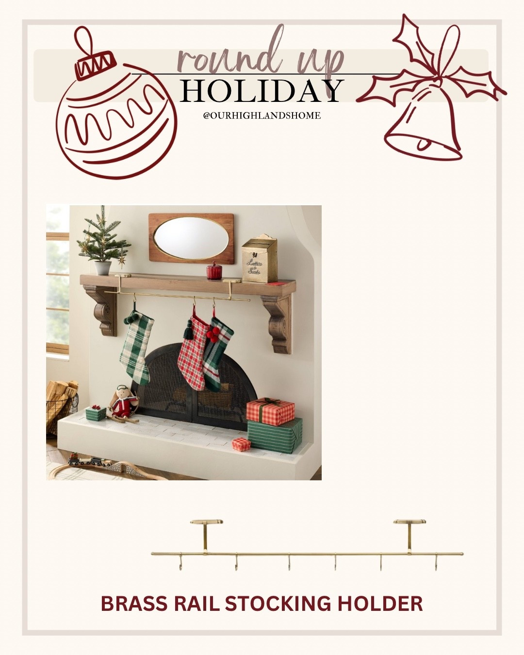 BRASS STOCKING HOLDER 

#LTKSeasonal #LTKHome