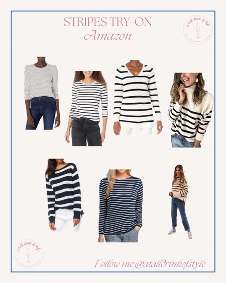 Stripes are classic style that work with many different outfits! I love stripes and mine needed a refresh so I tried several from Amazon and these were some of my favorites. 

Stripe shirts, stripe sweaters, classic style

#LTKstyletip