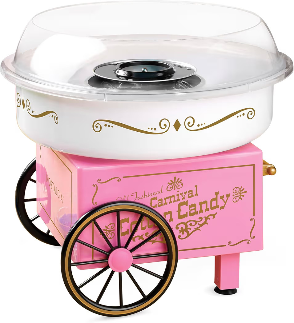 Nostalgia Vintage Hard and Sugar Free Candy Countertop Cotton Candy Maker, Includes 2 Reusable Co... | Amazon (US)