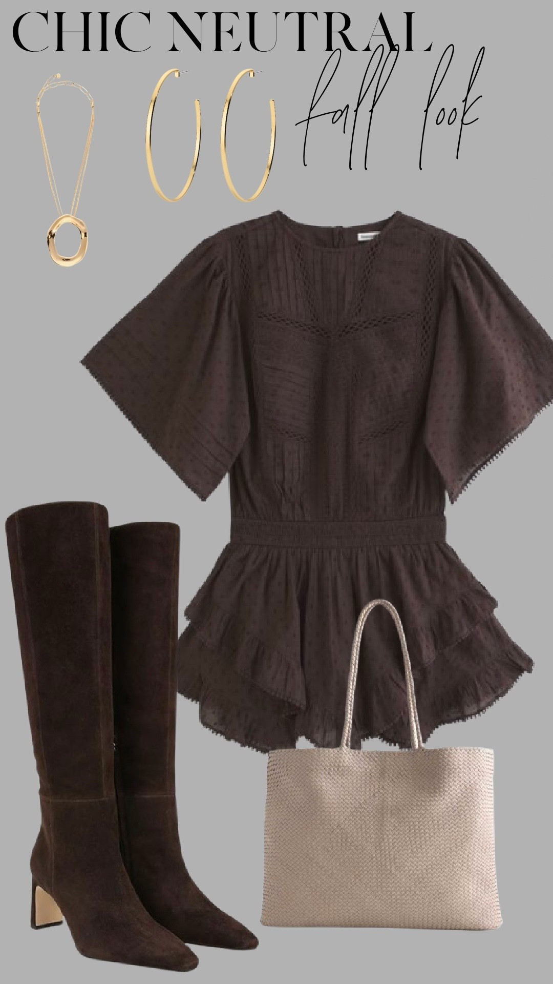 Chic neutral fall look for everything from dinner out to a cozy holiday event. Love how the rich chocolate tones pair with warm gold accessories and a soft, neutral tote. Classic, flattering, and so easy to style all season long.

Shop the full look below.



#LTKStyleTip #LTKBeauty #LTKShoeCrush