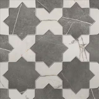 Merola Tile Istanbul Star Night with Day Cross 6 in. x 12 in. Porcelain Floor and Wall Tile (8.64... | The Home Depot