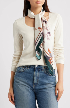 Click for more info about Oversize Square Satin Scarf