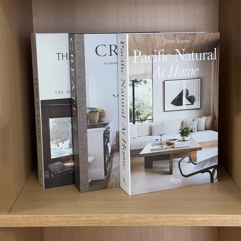 Modern Decorative Books Set of 3, Foldable Faux Books with Interior Design Photography for Coffee... | Wayfair North America