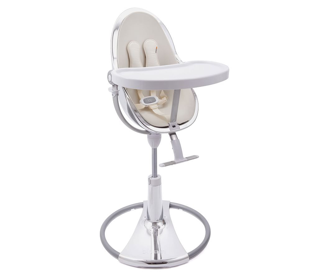 bloom Fresco(TM) Chrome, Silver Frame/Coconut White Seat Pad Set | Pottery Barn Kids