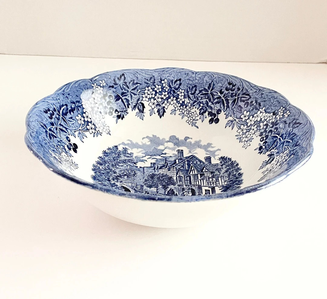 Vintage J & G Meakin Romantic England Blue 8" Round Vegetable Bowl (round Backstamp) - Etsy | Etsy (US)
