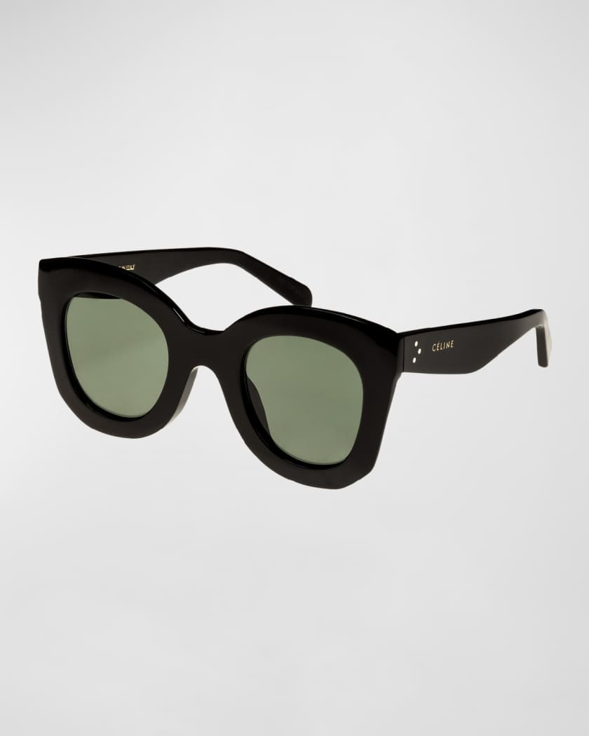 Celine Chunky Round Acetate Sunglasses | Neiman Marcus