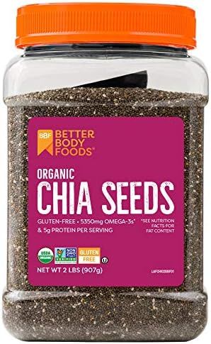 BetterBody Foods Organic Chia Seeds with Omega-3, Non-GMO (2 Pound) | Amazon (US)