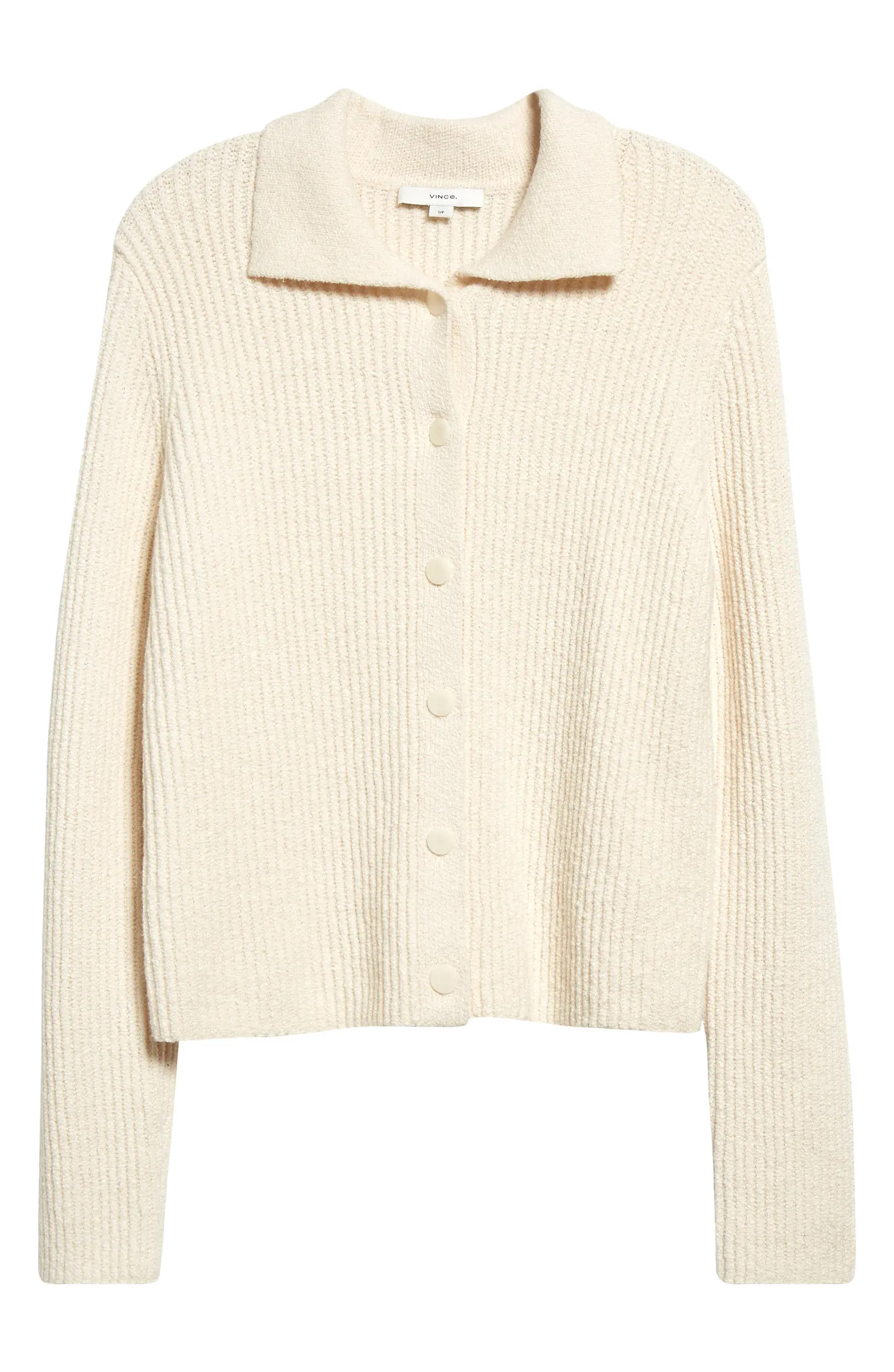 Rib Polo Cardigan | Nordstrom