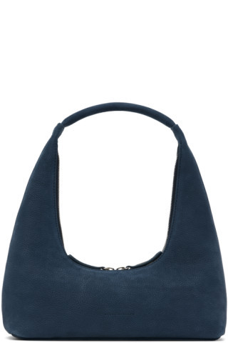 SSENSE Exclusive Navy Nubuck Bag | SSENSE