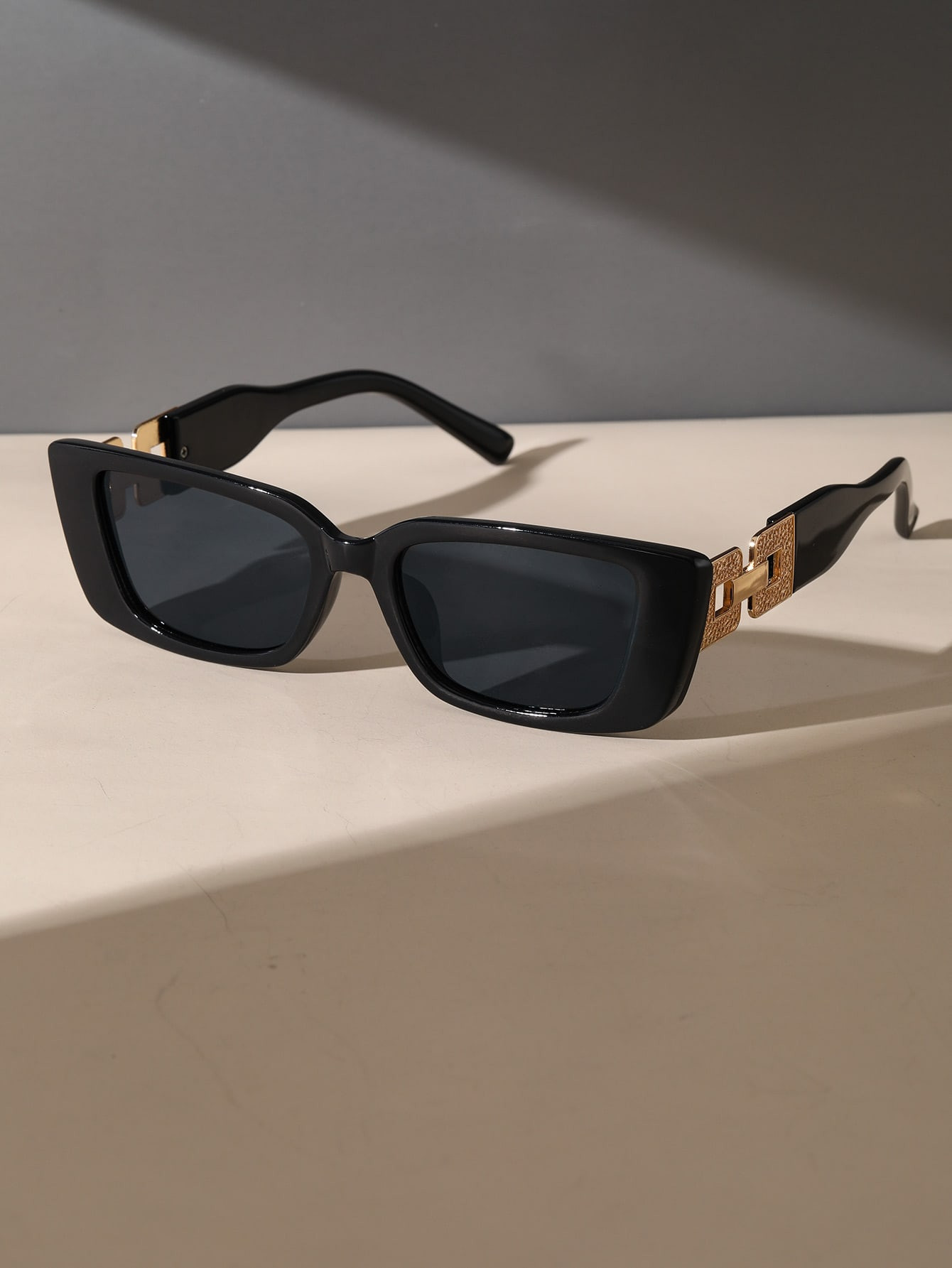 1pair Vintage Plastic Frame Geometric Eyeglasses Shades With Changeable Legs For Outdoor Travel F... | SHEIN