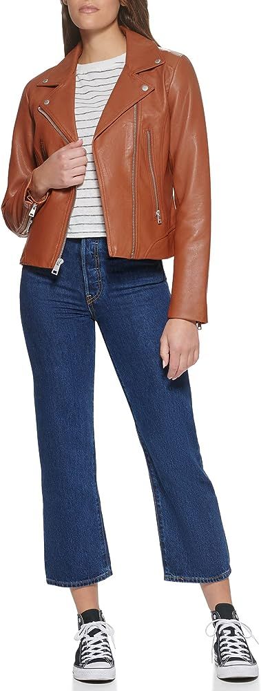 Levi's Women's Vegan Leather 538 Moto Jacket (Regular & Plus Size) | Amazon (US)