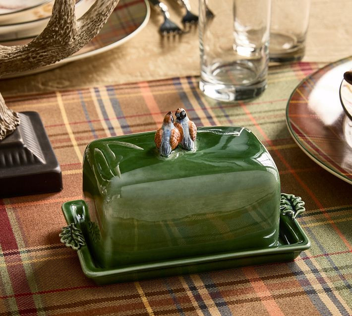 Fantastical Forest Stoneware Butter Dish | Pottery Barn (US)