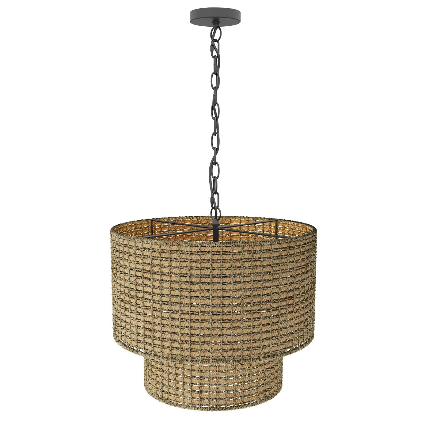 Akhia 4-Light Rattan Pendant Lights Farmhouse Rattan Shades,Adjustable Ceiling Hanging Lamp | Wayfair North America