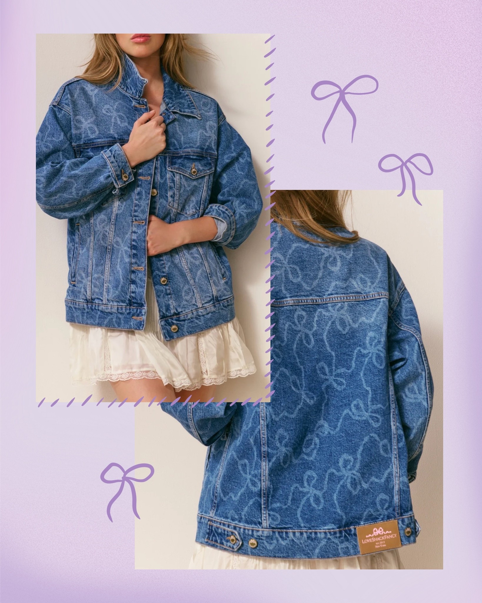 Denim jacket with a sweet bow print 🎀 LoveShackFancy 

#LTKStyleTip #LTKMidsize #LTKGiftGuide