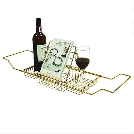 OldPAPA Bathtub Trays, Stainless Steel Expandable Shower Bathtub Tray Over Bath Tub Racks Shower ... | Amazon (US)