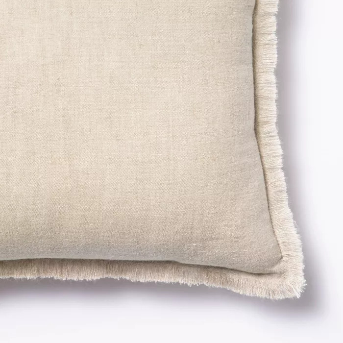 Linen Throw Pillow with Contrast Frayed Edges - Threshold™ designed with Studio McGee | Target