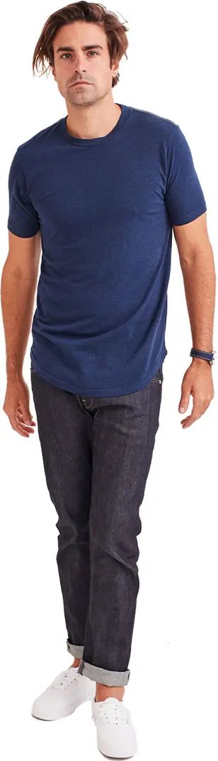 Overdyed Tri-Blend Scallop Crew T-Shirt | Nordstrom