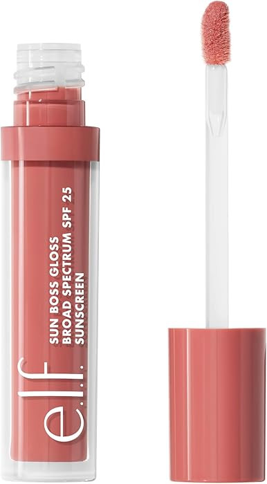 e.l.f. Sun Boss Gloss SPF 25, Pigmented Lip Gloss For A High-Shine Finish, Moisturizing & Conditi... | Amazon (US)