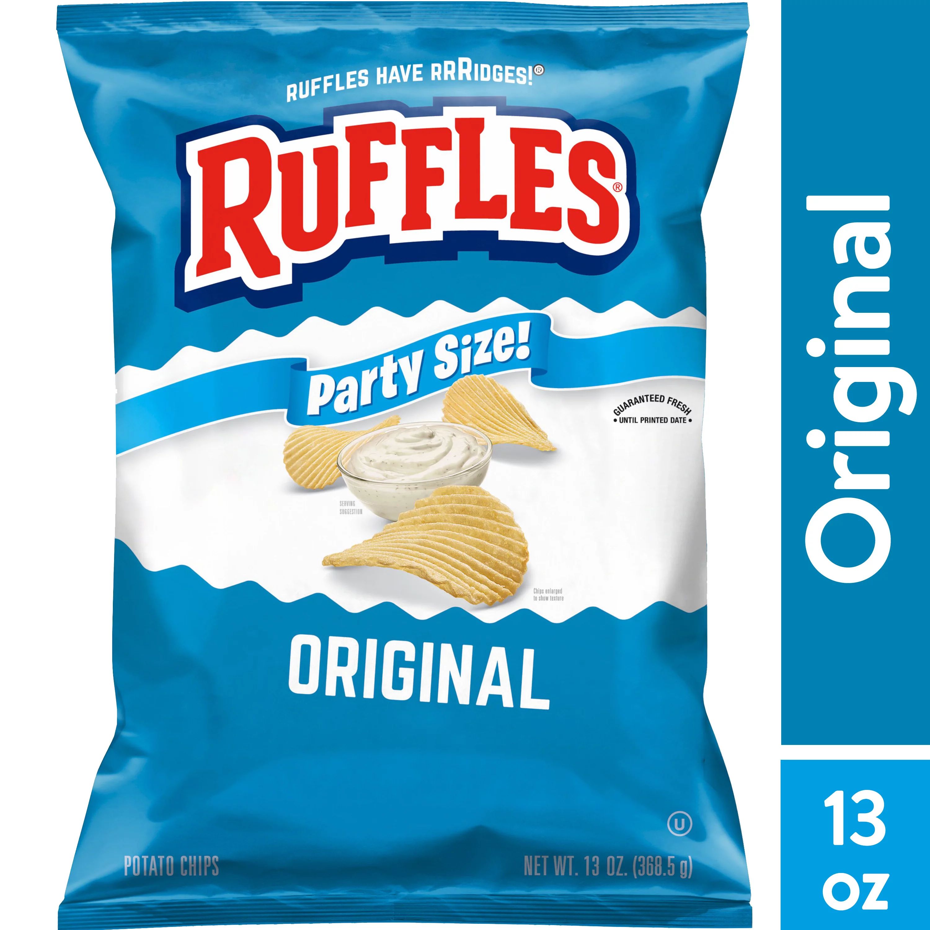 Ruffles Original Potato Chips Party Size, 13 oz | Walmart (US)