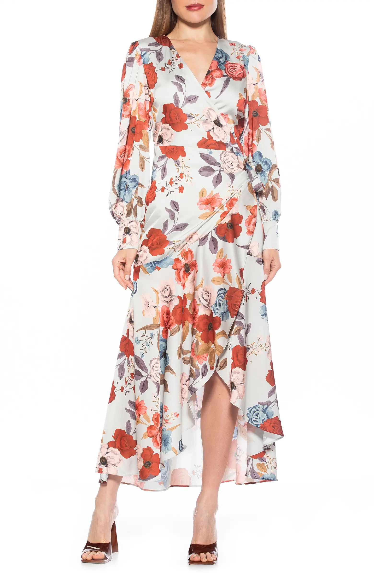Alexia Admor Floral Long Sleeve Wrap Maxi Dress | Nordstromrack | Nordstrom Rack