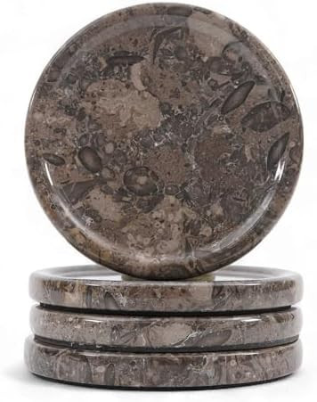 Marble Coasters 4 Inches Round Oceanic Handmade Modern Coasters for Drink, Stylish Drink Coaster ... | Amazon (US)