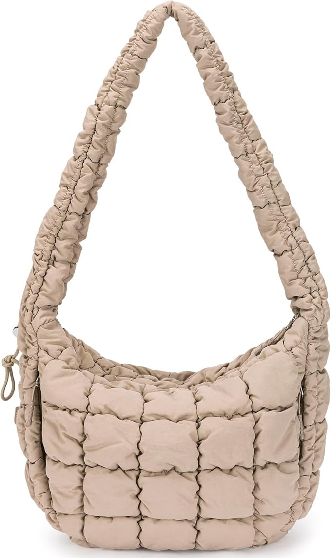 CLUCI Puffer Tote Bag for Women, Large Lightweight Quilted Carryall, Paddin Puffy Crossbody Purse... | Amazon (US)