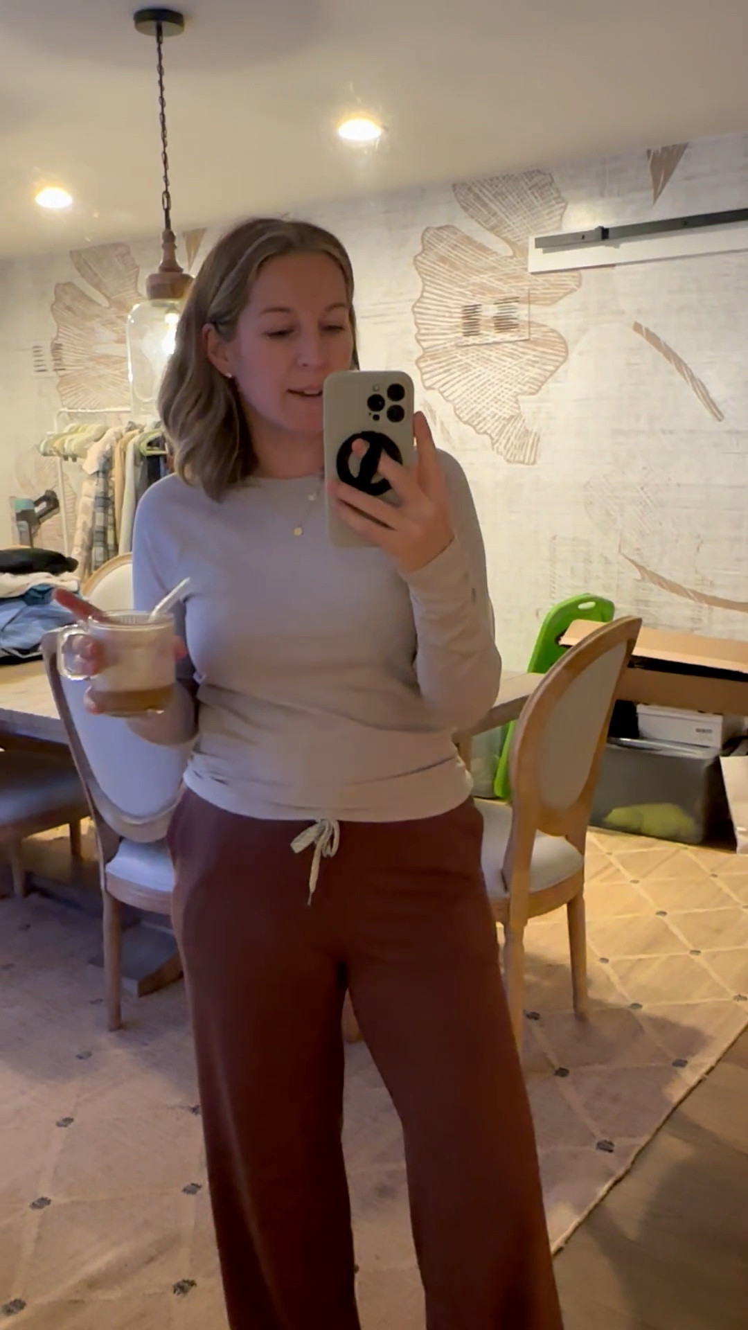 The butteriest softest pieces from @Vuori US Mediums in everything. The wide leg sweats are too long for me but the essential wide leg pants are next level phenomenal and I have them in two colors. This long sleeve top is amazing too. So stretchy and quality is 10/10. 

The Vuori AllTheFeels Legging is primarily distinguished by its BlissBlend™ fabric, which is engineered to be lighter and stretchier than many competitors. It is often compared to the Lululemon Align because of its buttery-soft feel, but it offers a unique balance of lightweight support and a "second-skin" sensation.

Key Differentiating Features
BlissBlend™ Fabric: Made from 75% recycled material, this performance knit offers 360-degree stretch that moves seamlessly with the body.

Lightweight Support: Unlike heavy compression leggings, these provide breathable, airy support that feels weightless, making them ideal for low-intensity activities like yoga and Pilates.

Moisture-Wicking: The fabric is designed to wick moisture away quickly, keeping you dry even during sweaty sessions.

Inclusive Sizing: They are available in short, regular, and long lengths, ensuring a better fit for various heights compared to brands with a "one-size-fits-all" inseam.

#LTKootd #LTKselfcare #LTKActive