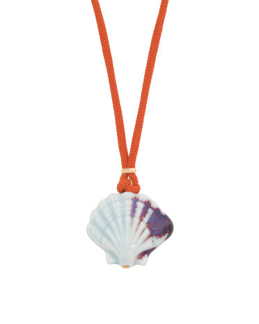 Made In Thailand Corded Ceramic Shell Necklace | TJ Maxx