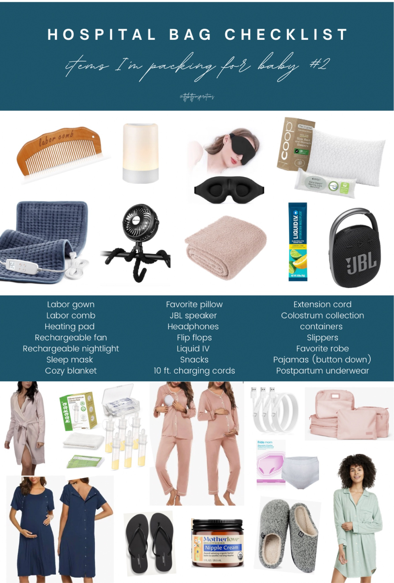 Hospital bag items I’m packing for baby #2 ☺️

#babyprep
#bump
#hospitalbag
#newmom
#postpartum
#pack
#baby

#LTKFamily #LTKBump #LTKBaby