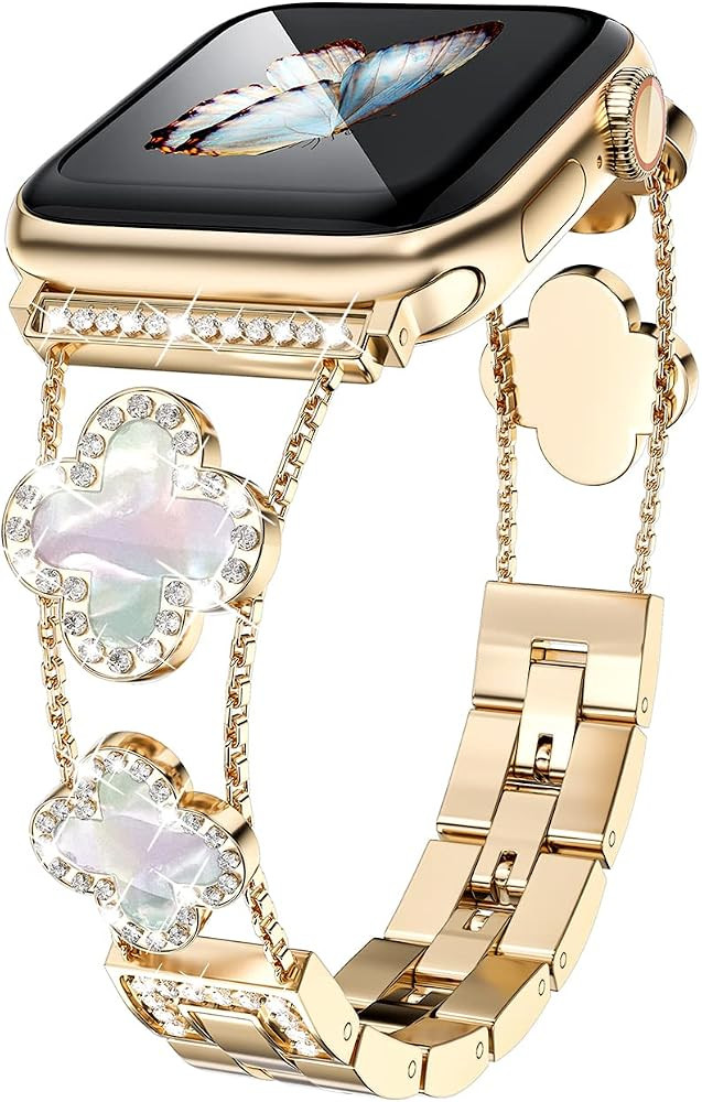 Musk-MSKR Diamond Metal Bands Add Sparkle to Your Watch For Apple Watch Series 11/10/9/8/7/6/5/4/... | Amazon (US)