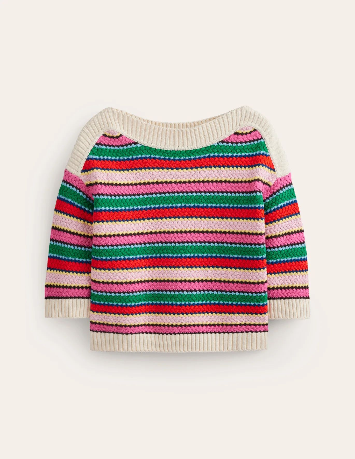 Textured Cotton Stripe Sweater | Boden (US)