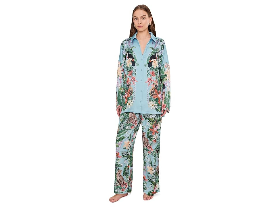 Show Me Your Mumu Overslept Pj Set Women's Pajama Sets Wild Jungle Mirage Silky : 2XL, Polyester/Spandex | Zappos