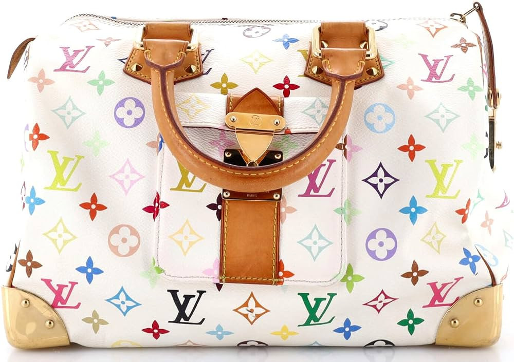 Amazon.com: Louis Vuitton, Pre-Loved Speedy Handbag Monogram Multicolor 30, White : Amazon Luxury | Amazon (US)