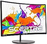 Sceptre Curved 24" Gaming Monitor 75Hz HDMIx2 VGA 98% sRGB R1500 Build-in Speakers, Machine Black... | Amazon (US)