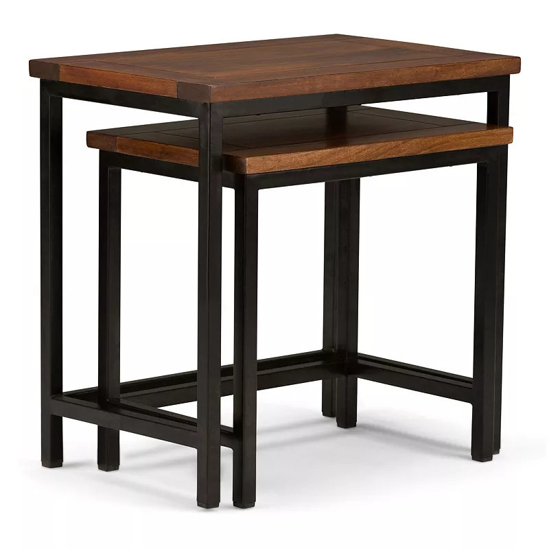 Simpli Home Skyler Nesting End Table 2-piece Set, Red Brown | Kohl's