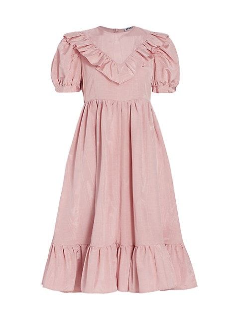 May Ruffle Puff-Sleeve Midi Dress | Saks Fifth Avenue