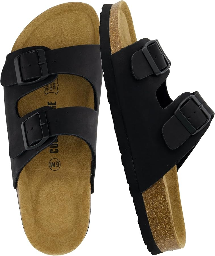 CUSHIONAIRE Women's Lane Cork Footbed Sandal With +Comfort, Brown 8 | Amazon (US)