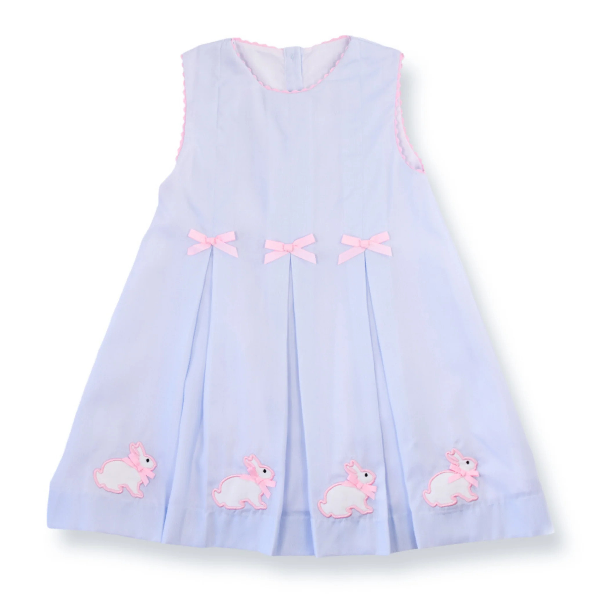 PRE-ORDER White Bunny Applique Smocked Dress | Lillie & Lilah