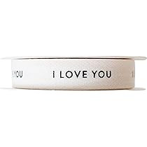 Sisterly Market I Love You, Cotton Herringbone Custom Ribbon Natural 10 Yards, 58 | Amazon (US)