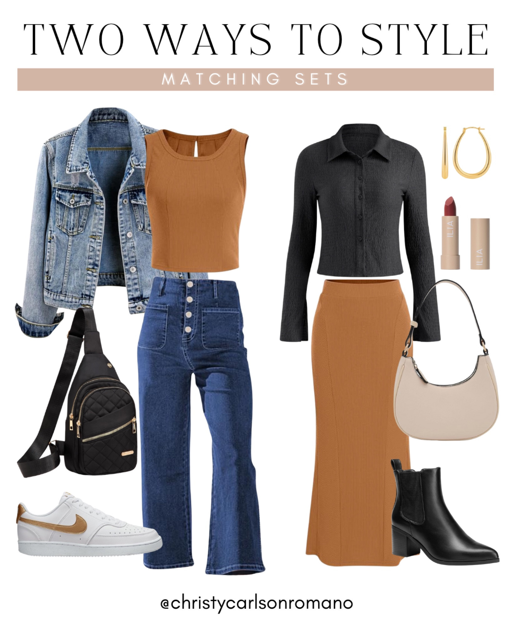 Who says matching sets are just for pajamas? This set from Amazon prove that you can be totally chic and versatile with affordable prices. Love the way they're styled here! Which ones are your favorite?
#casuallook #fallfashion #outfitoftheday #twowaystostyle

#LTKShoeCrush #LTKStyleTip #LTKSeasonal