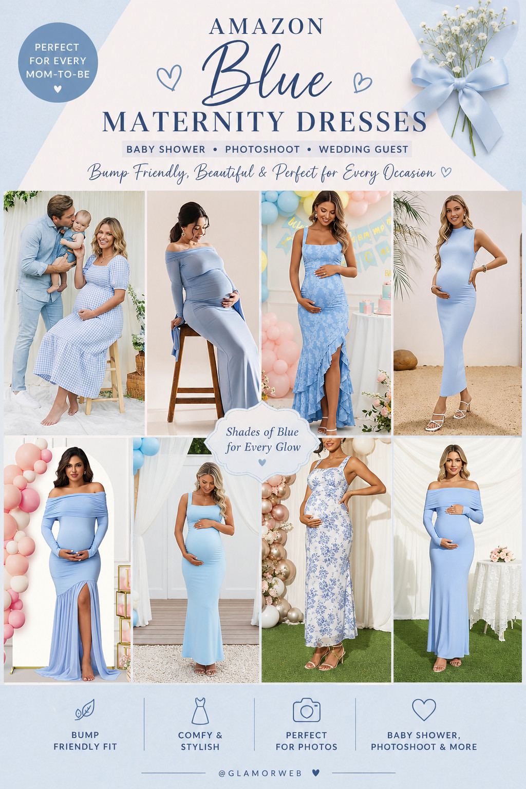 If you’re planning your baby shower look, go for blue — trust me 💙 These dresses are giving effortless, angel mama vibes. Super breathable for hot days, flowy enough to feel comfy, and still so flattering on your bump. I love how versatile they are too — you can wear them for photoshoots, dinner dates, or even weddings. It’s one of those pieces you’ll actually rewear. Cute, comfy, and totally bump-approved ✨

#BabyShowerDress #BlueMaternity #AmazonFinds #MaternityWear #PregnancyFashion #SummerStyle #MomToBe #BumpFriendlyStyle #FlowyFits #LTKStyle #CasualChic #MaternityCloset 

 #LTKSeasonal #LTKBump #LTKWedding
