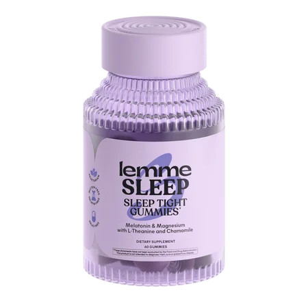 Lemme Sleep Gummies with 5mg Melatonin, Elderberry, Magnesium, L-Theanine, Chamomile and Lavender, Drug-Free Nighttime Sleep Aid, Vegan, Gluten Free, Gelatin Free, Non GMO, Berry Flavored, 60 Count | Walmart (US)
