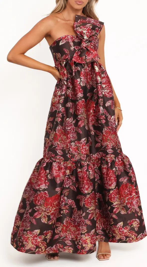 Betina Bow Front One-Shoulder Maxi Dress | Nordstrom