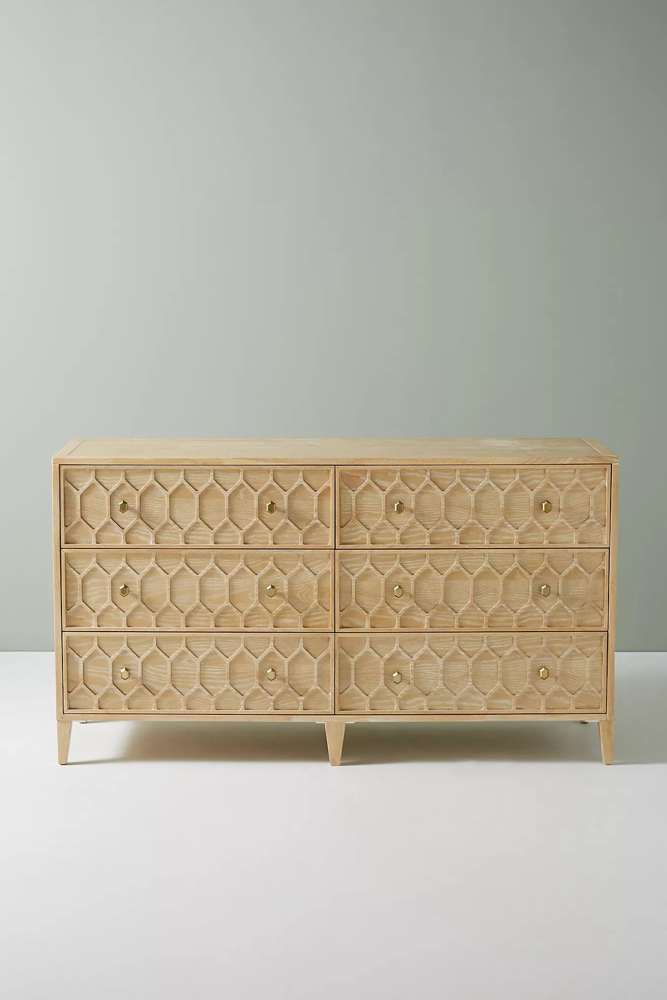 Textured Trellis Six-Drawer Dresser | Anthropologie (US)