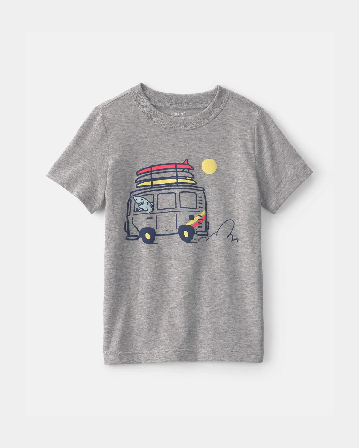 Toddler Boy Cruising Shark Graphic Tee - Grey | Carter's Inc